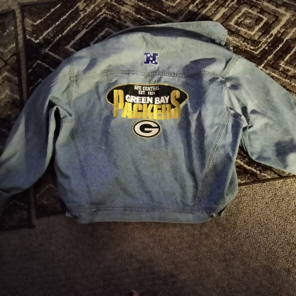Men's Green Bay Packers Jean Jacket XL - Picture 3 of 4